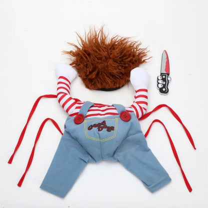 Halloween-Hundekostüm "Chucky"